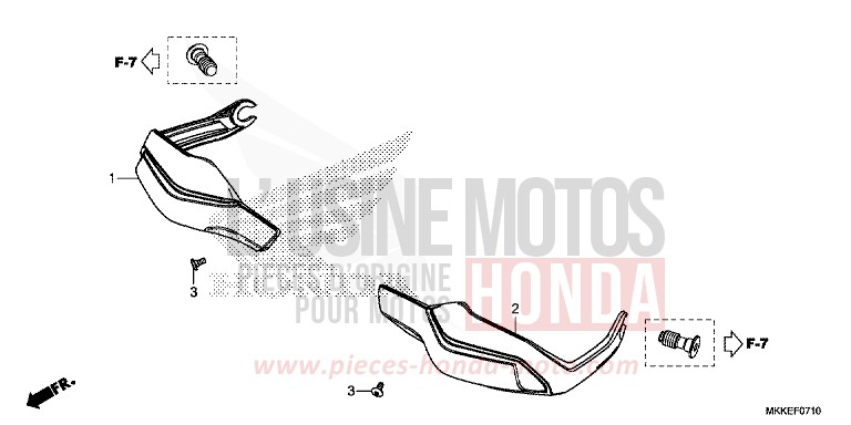 PROTEGE-DOIGTS de Africa Twin PEARL GLARE WHITE (NHB53HB) 2019
